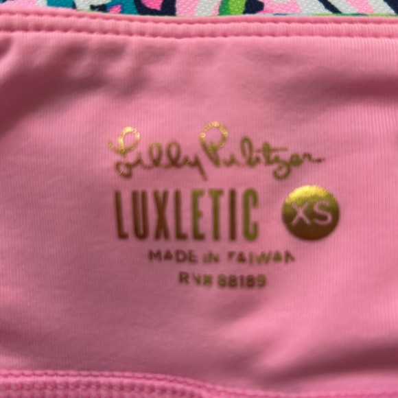 Lilly Pulitzer Luxletic Skirt in Pink and Green Print - Picture 4 of 5